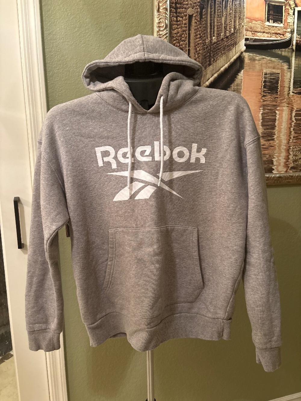 Reebok Classic Big Logo Fleece Pullover Hoodie - Heather Gray